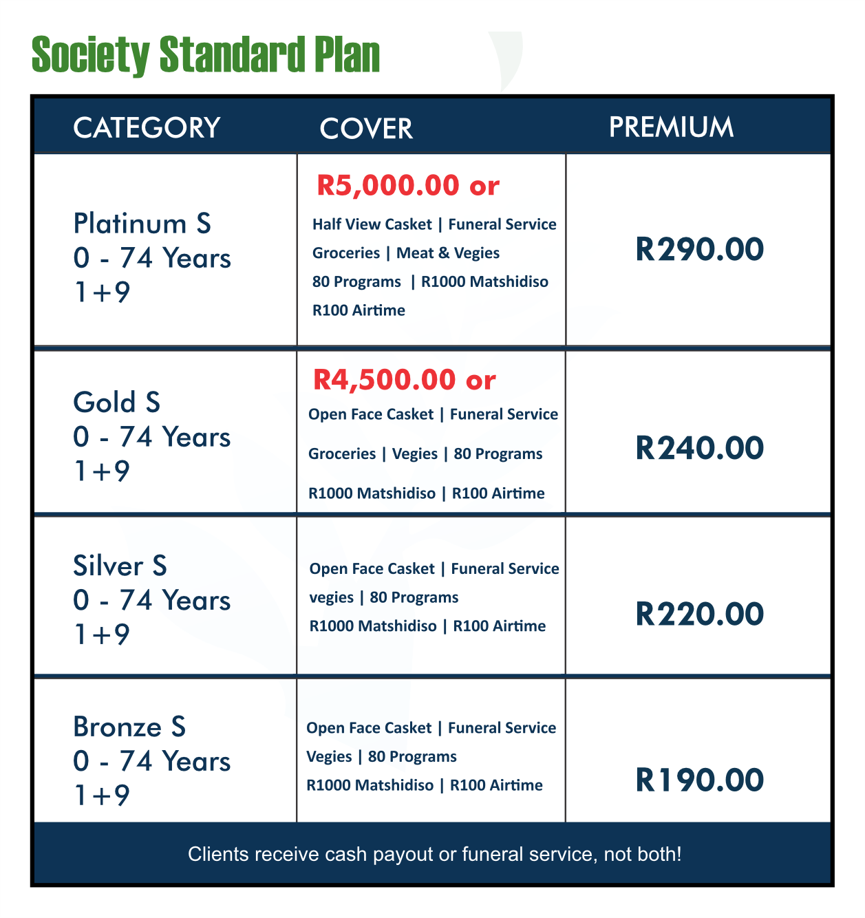 Society Standard Plan